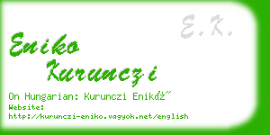 eniko kurunczi business card